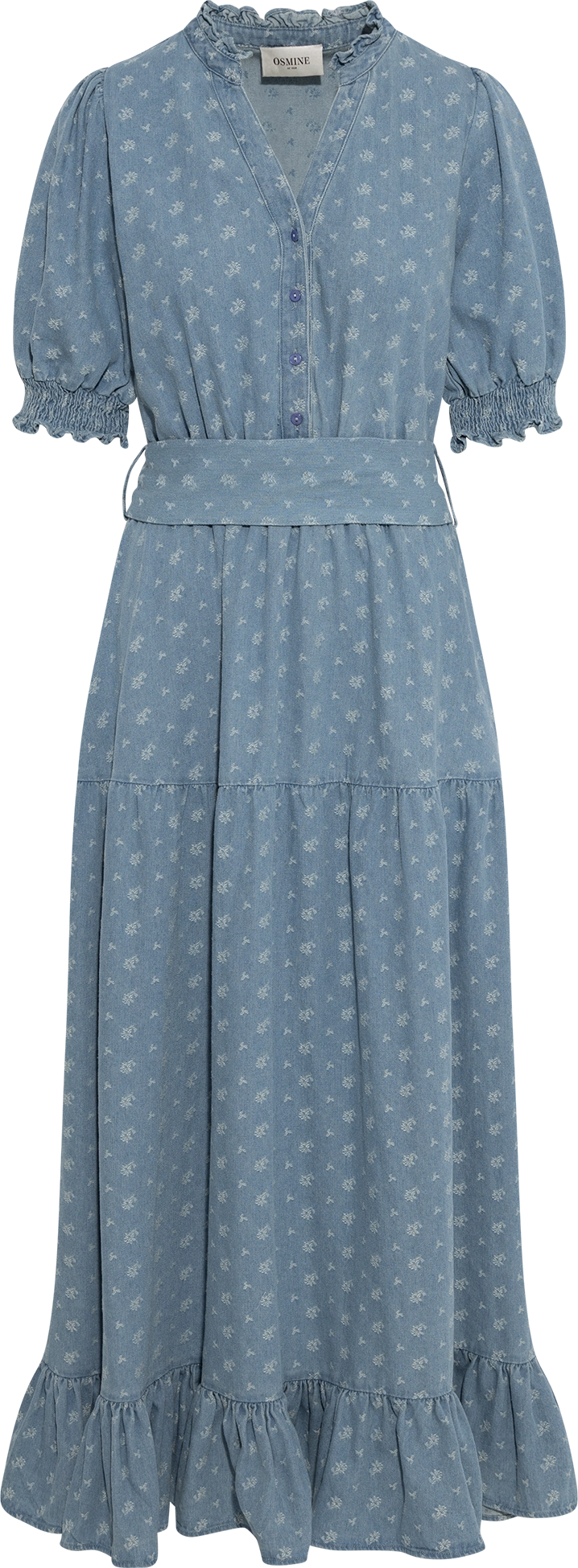 Grete Denim Maxi Dress - Light Blue