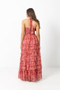 Ingalu Chiffon Maxiklänning - Rosa