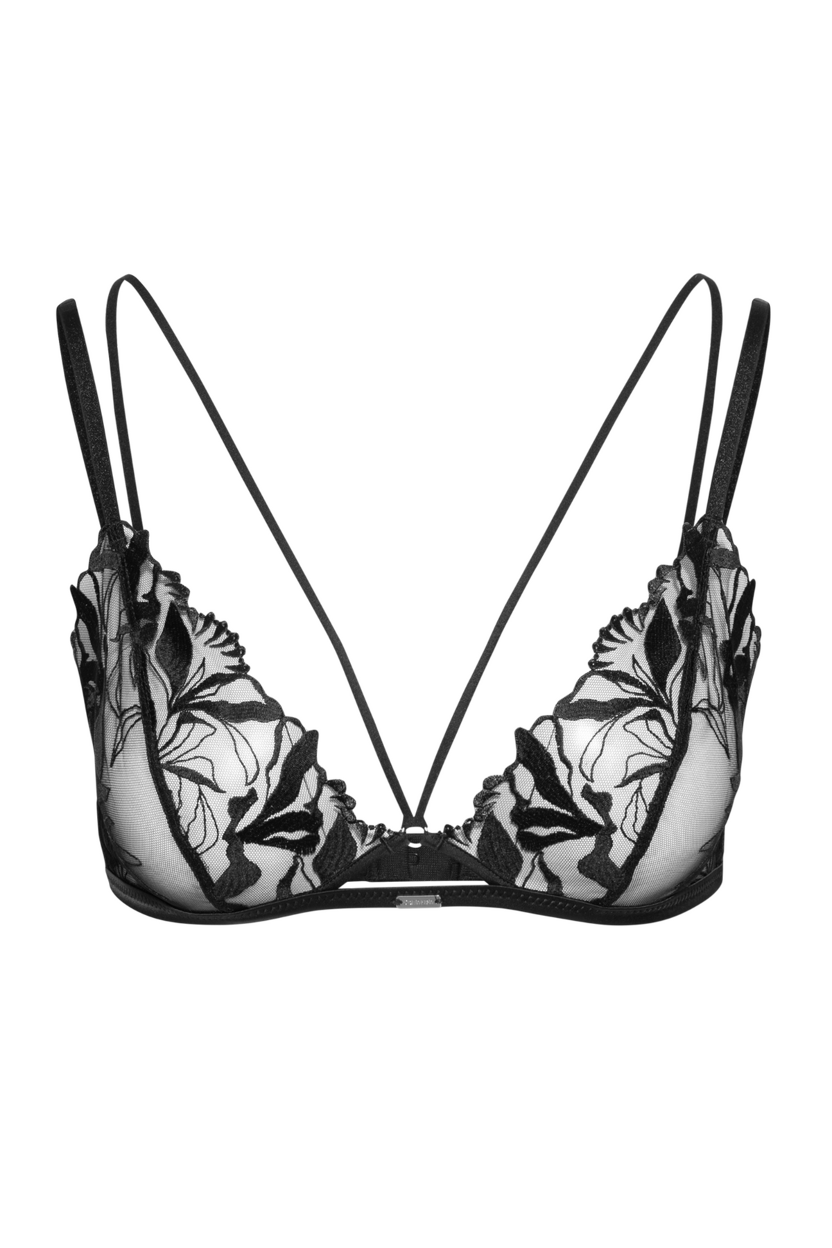 Triangle - Black Floral Lace