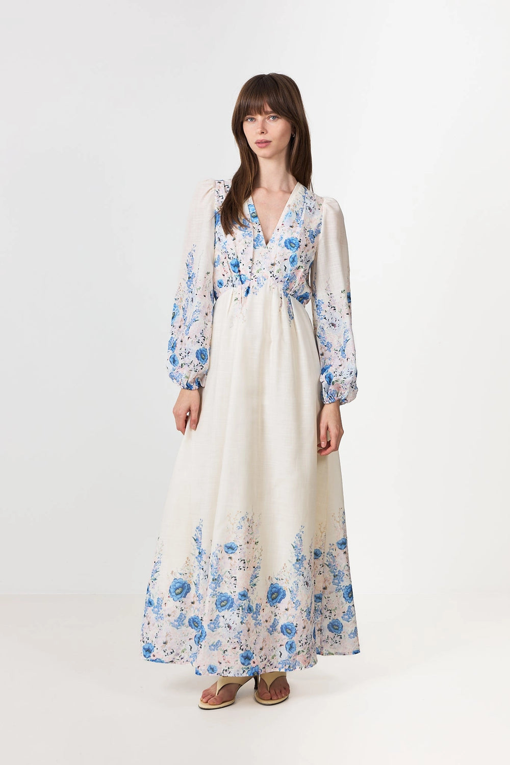 Silfi Flower Print Dress - Blue
