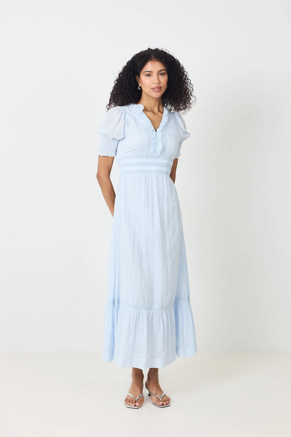 Alvina S Voile Dress - Light Blue
