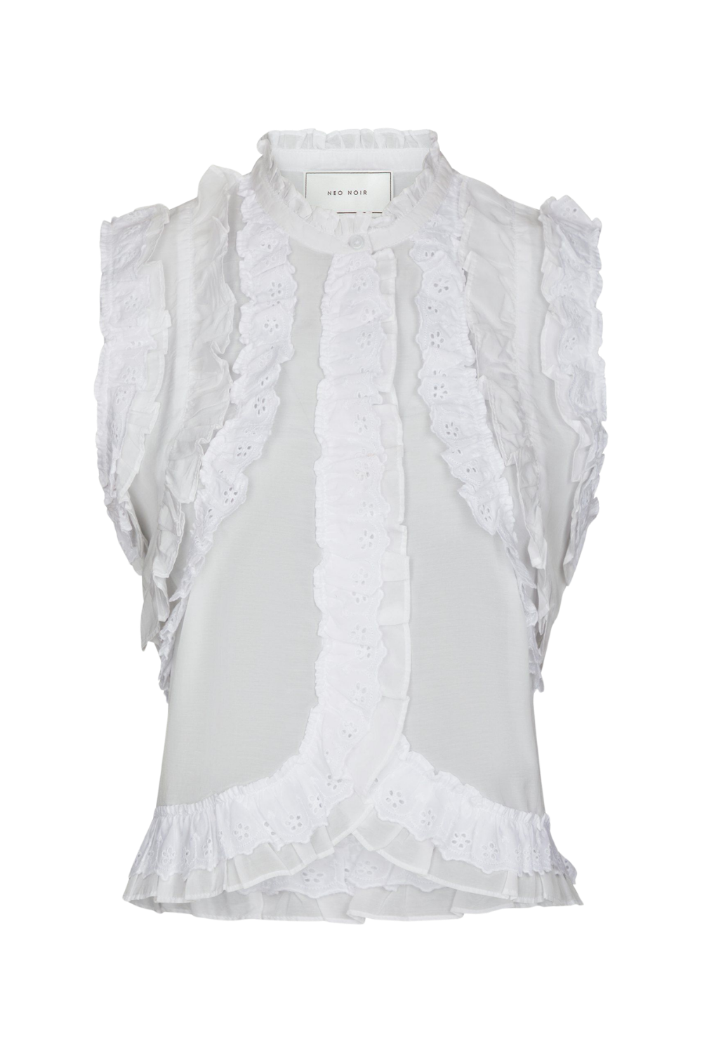 Celia Ruffle Top - White