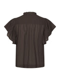 Vinsa S Voile Top - Dark Brown