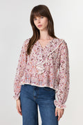 Ajda Paisley Dance Blouse - Rosa