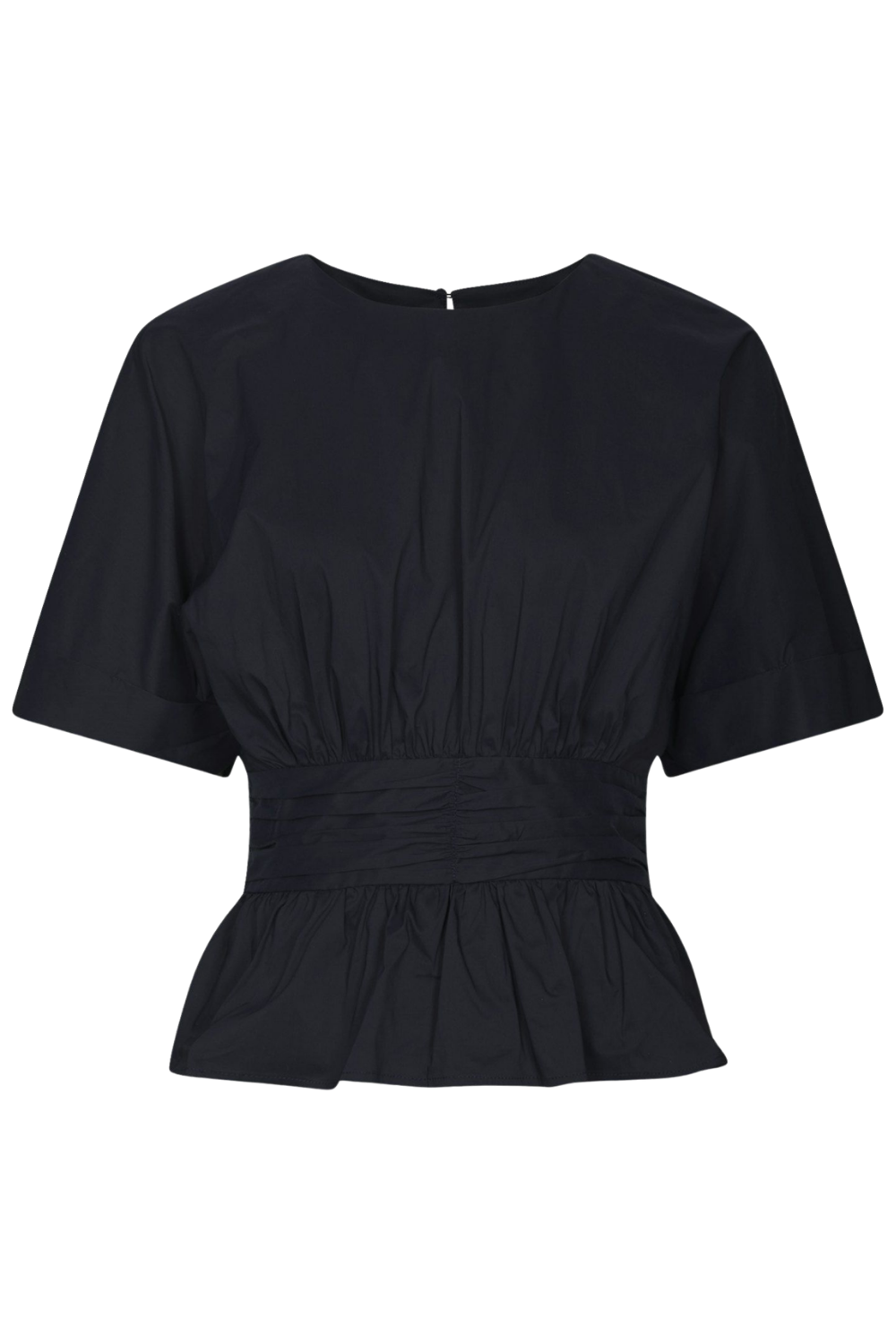 Annegret Poplin Blouse - Navy
