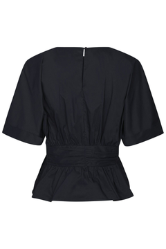 Annegret Poplin Blouse - Navy