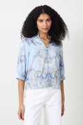 Roselle Artist Paisley Blouse - Ljusblå