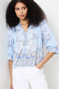 Roselle Artist Paisley Blouse - Ljusblå