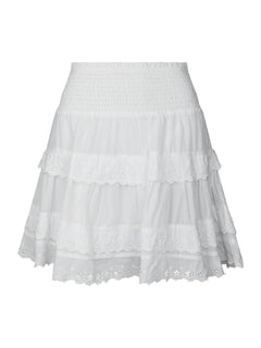 Heidie Ruffle Skirt - White