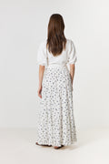 Asta Small Blossom Skirt - White Blue