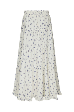 Asta Small Blossom Skirt - White Blue