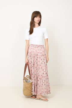 Asta Paisley Dance Skirt - Rose