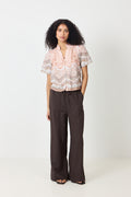 Heifa Linen Pants - Dark Brown