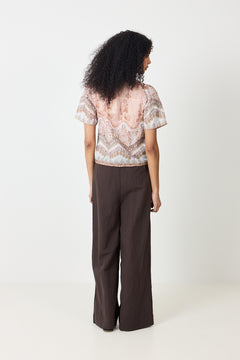 Heifa Linen Pants - Dark Brown