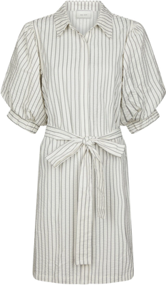 Serene Slim Stripe Dress - Off White