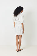 Serene Slim Stripe Dress - Off White