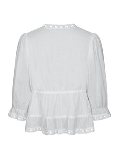 Adelia S Voile Blouse - White