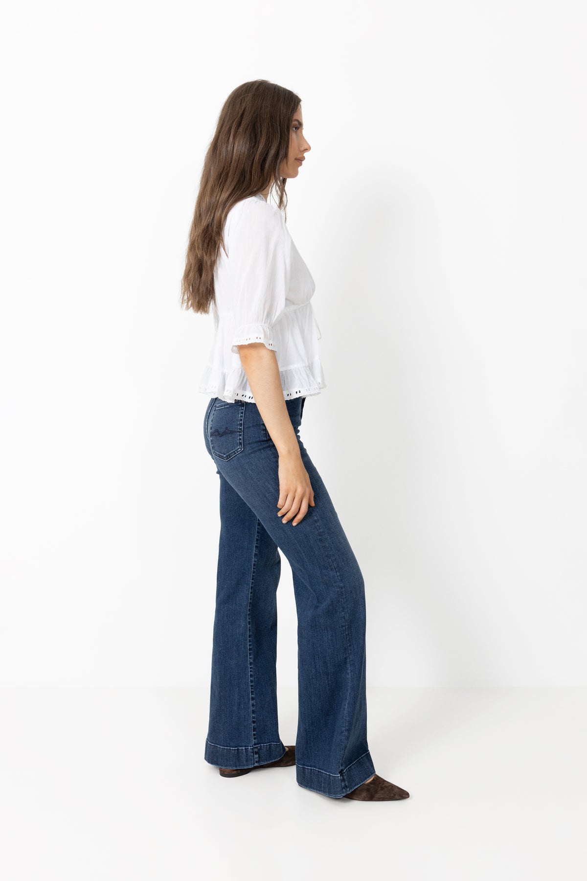 Adelia S Voile Blouse - Vit