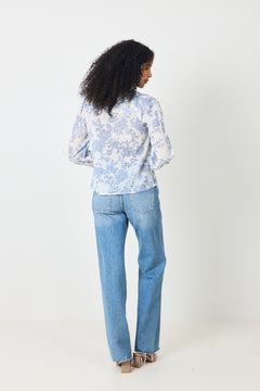 Oda Flower Spring Shirt - White