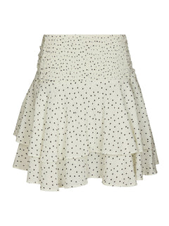 Janie Mini Dot Skirt - Off White