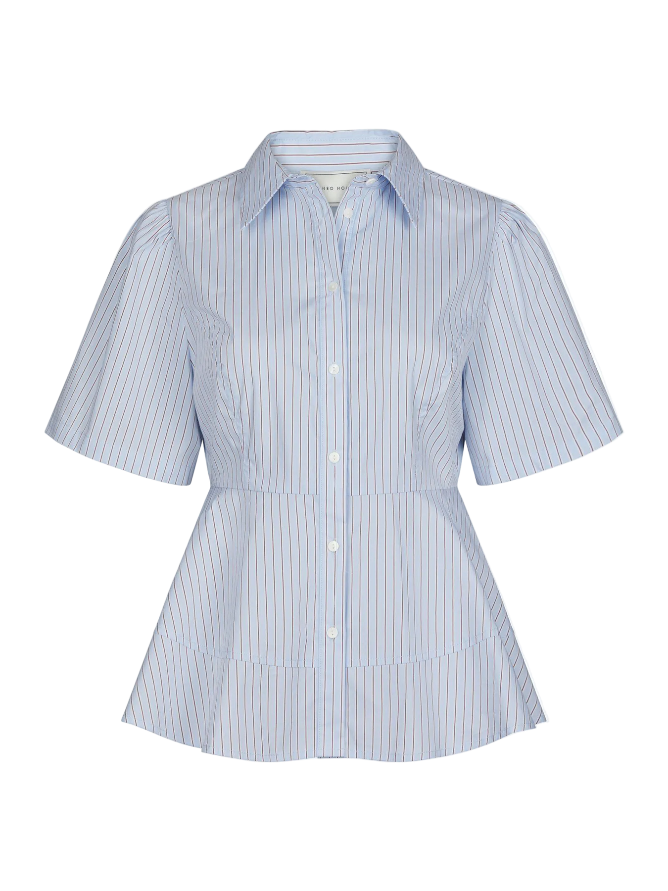 Janelle Stripe Skjorta - Blå/Brun