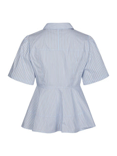 Janelle Stripe Shirt - Blue/Brown Stripe