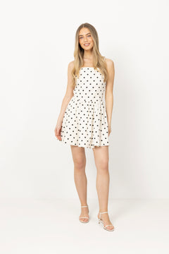 Enia Dot Dress - White