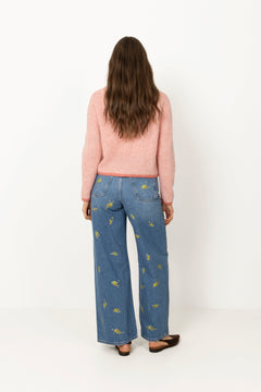 Eliza Nenaya Cardigan Stp - Fade Rose Egret