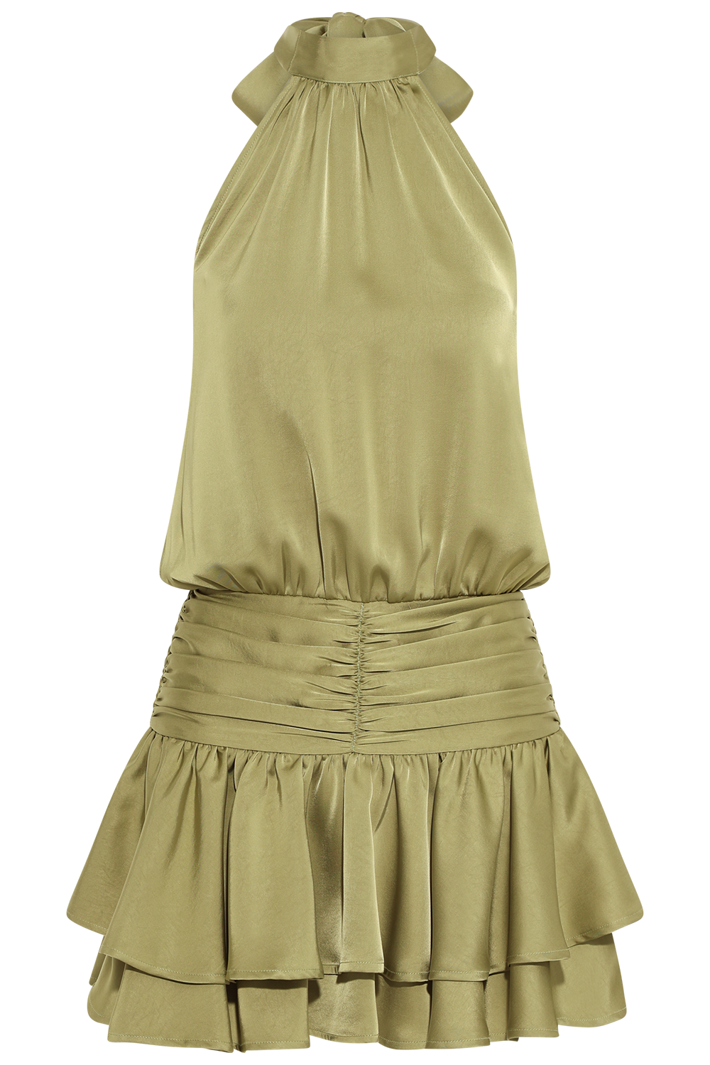 Cordelia Halterneck Mini Dress - Green