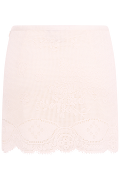 Luna Lace Mini Skirt - Creme