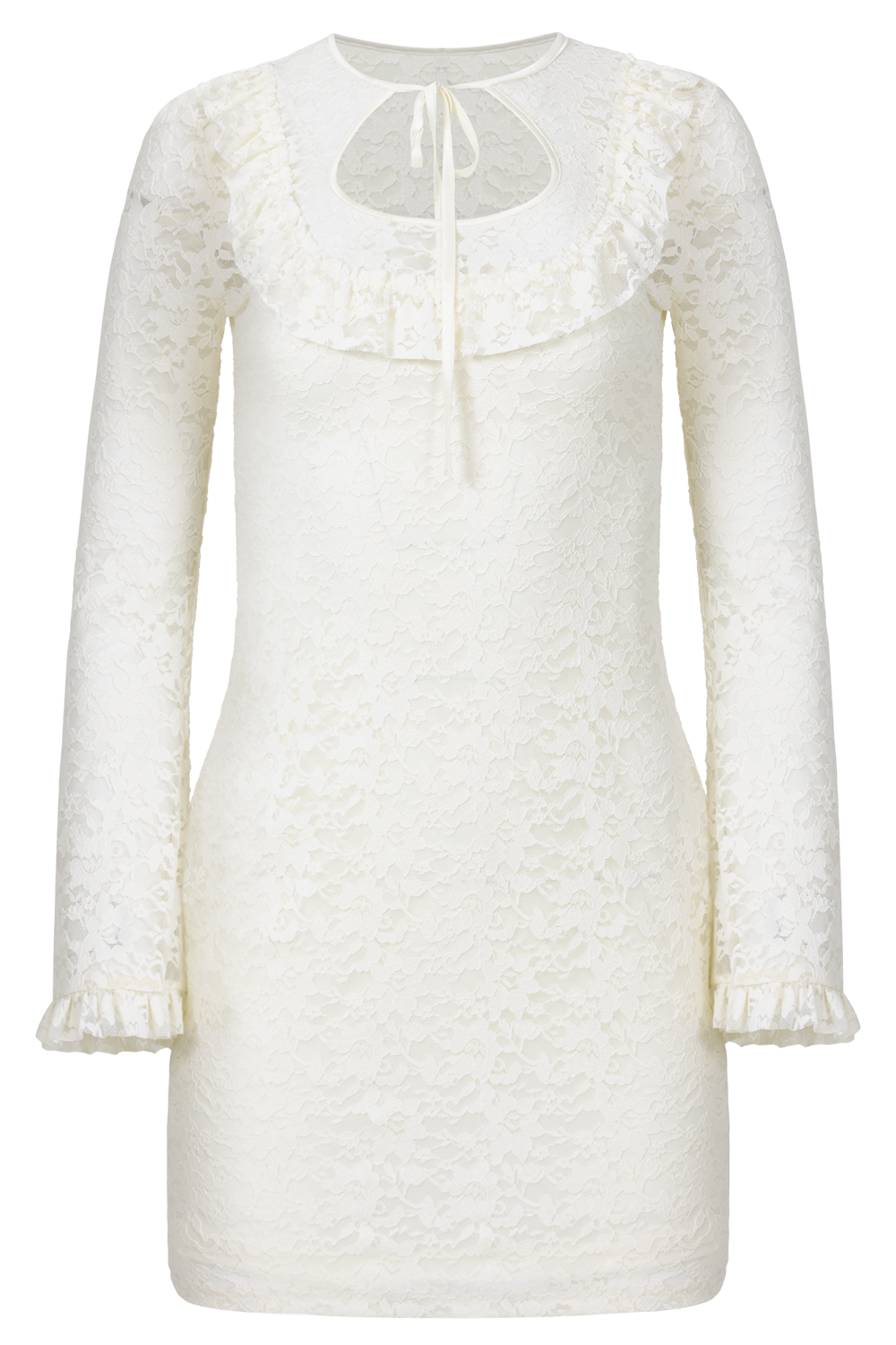 Selena Lace Mini Dress - Creme