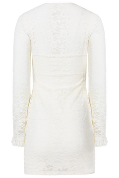 Selena Lace Mini Dress - Creme