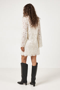 Sabrina Lace Mini Dress - Creme