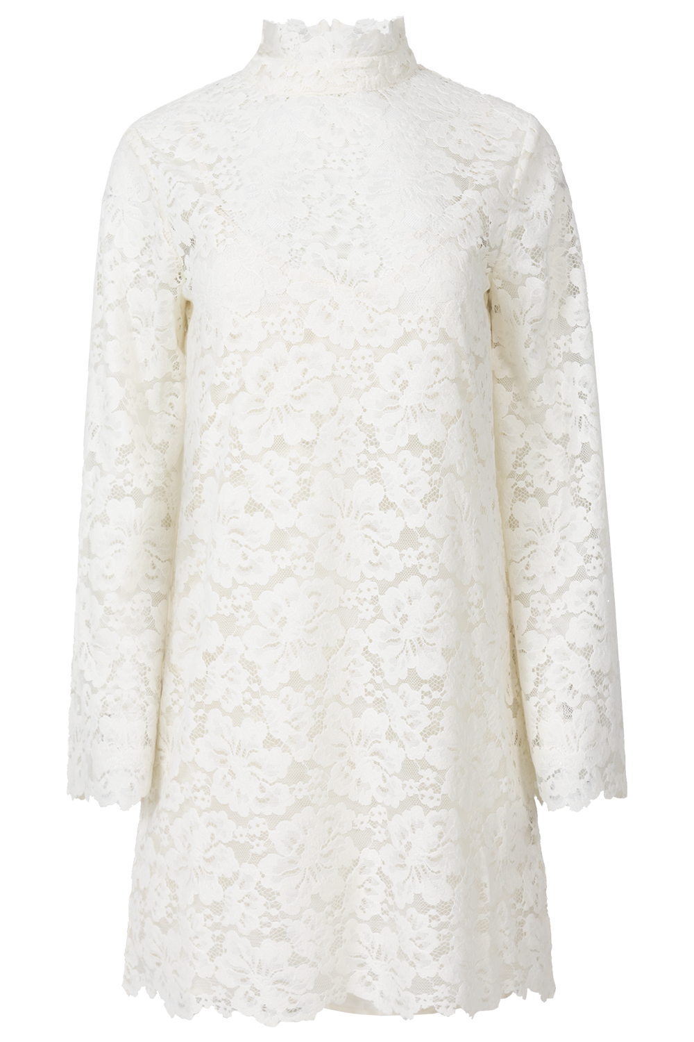 Sabrina Lace Mini Dress - Creme