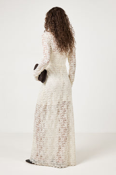 Olivia Lace Maxi Dress - Creme