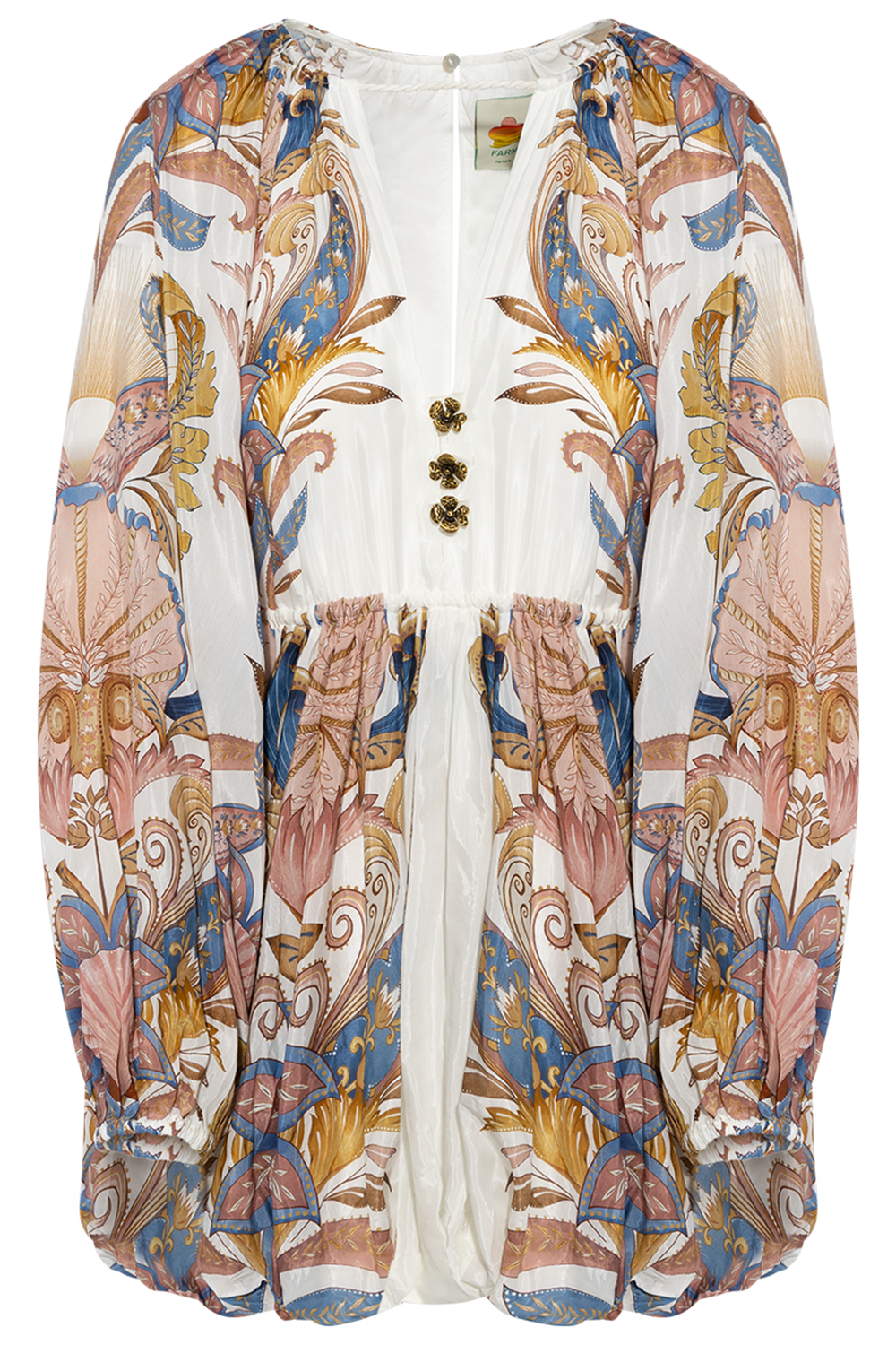 Mini Bubble Dress - Sea Garden Off-White