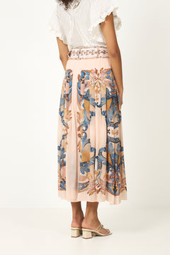 Maxi Skirt - Sea Garden Scarf Soft Pink