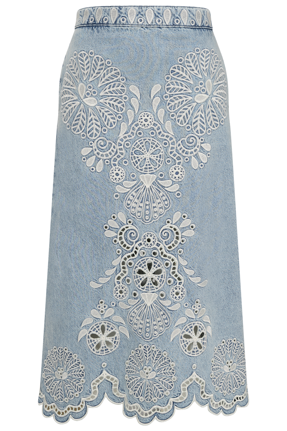 Richelieux Midi Skirt - Denim