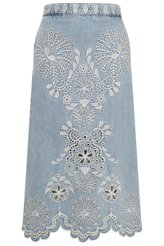 Richelieux Midi Skirt - Denim