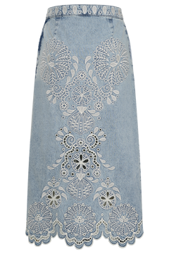 Richelieux Midi Skirt - Denim