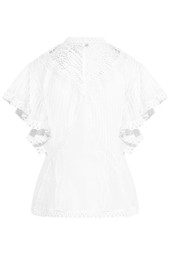 Blouse With Appliqués - Off-White