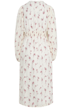 Adaic Long Dress - Off White Vintage Rose