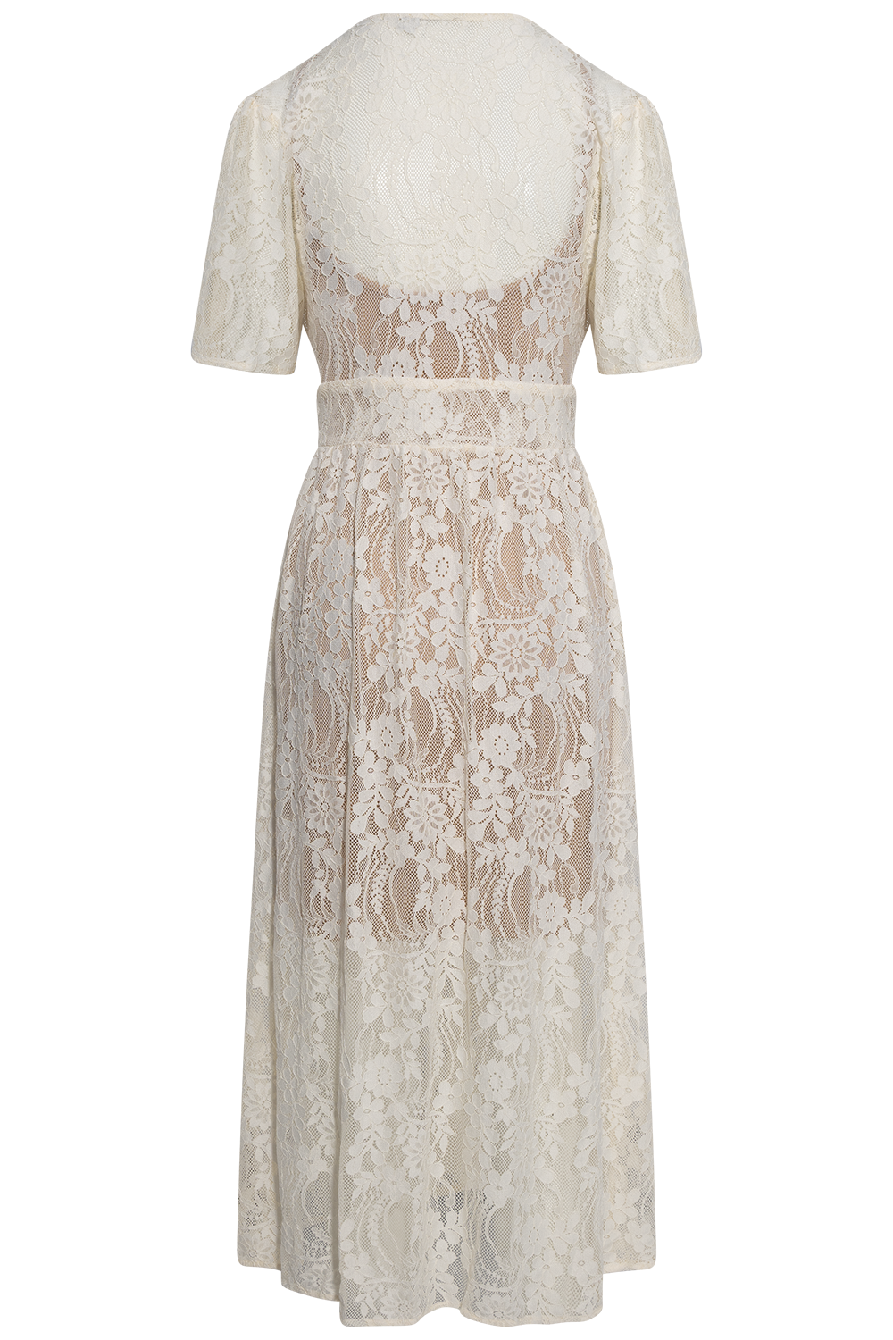 Adeliaic Long Dress - Off-White Spets