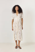Adeliaic Long Dress - Off-White Spets
