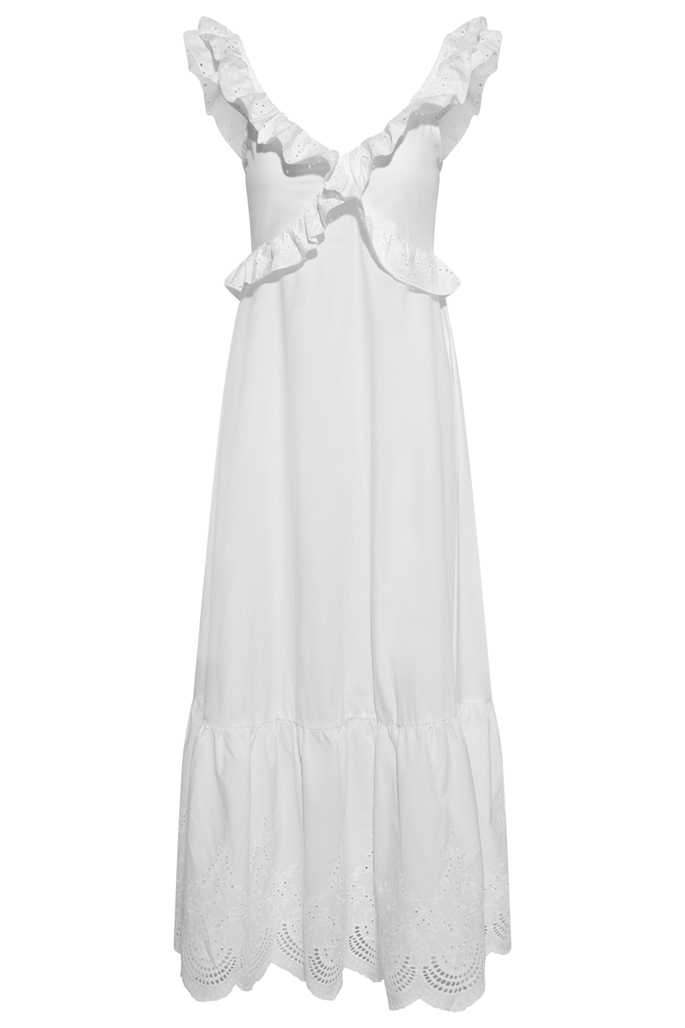 Melbaic Dress - White Embroidery