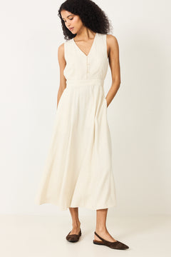 Daria Sl V Dress - Sand Melange