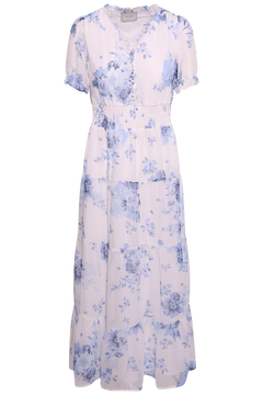 Kanza Flower Dress - Light Blue