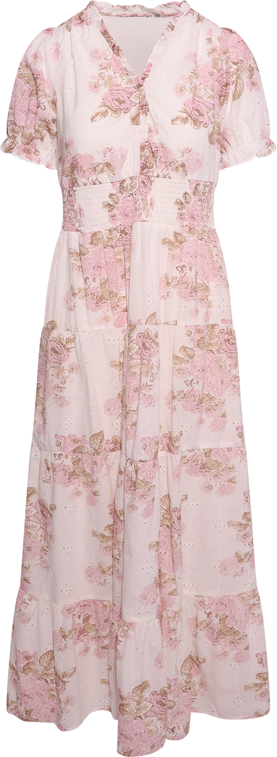 Kanza Emb Rose Dress - Dusty Rose