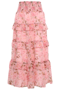 Toddy Flower Chiffon Skirt - Rose