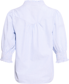 Diana Mini Stripe Blouse - Blue